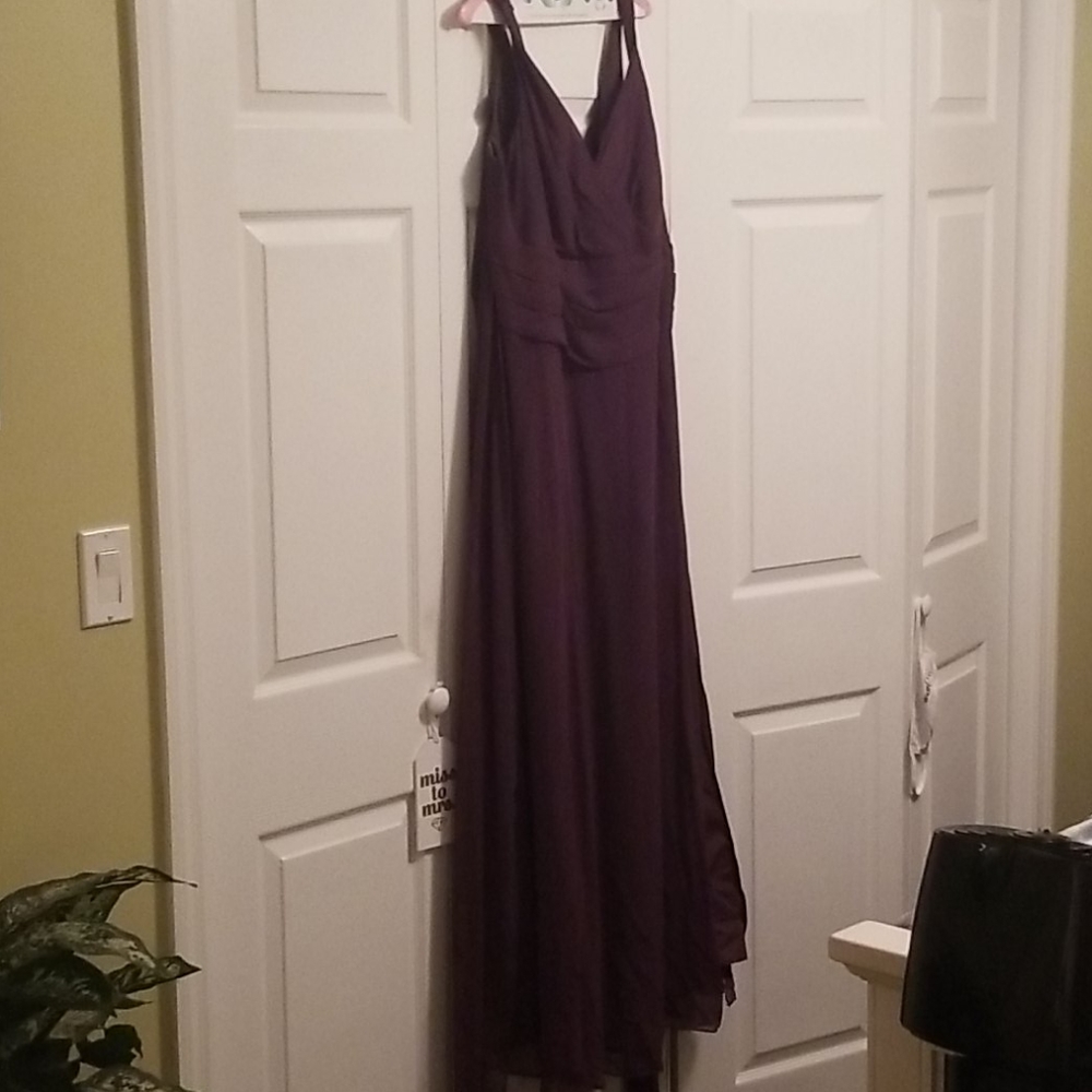 David's Bridal: Bridesmaid Dress- Plum